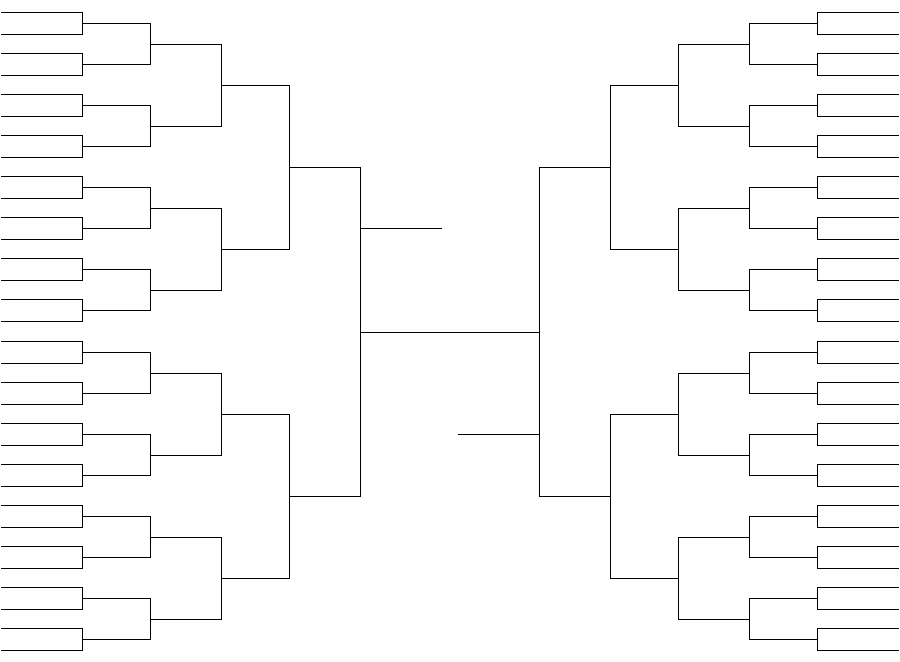 Free Blank TOURNAMENT BRACKETS - Men's College Basketball