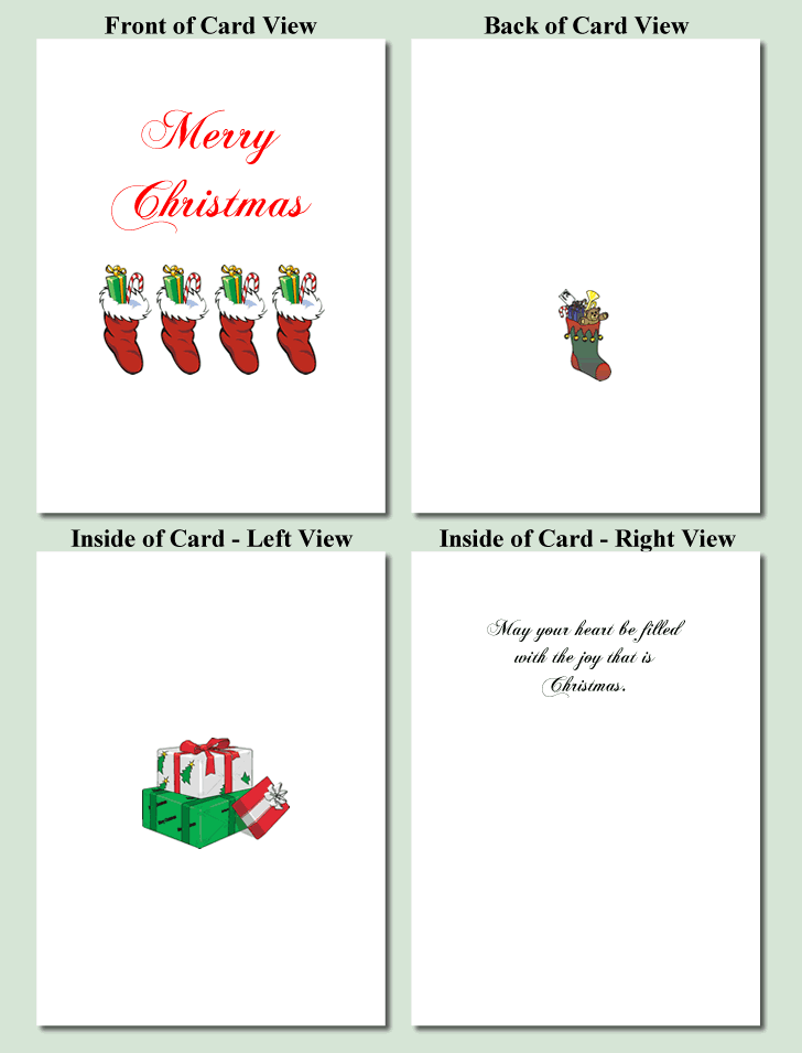 Stockings Design - Free Printable Christmas Cards