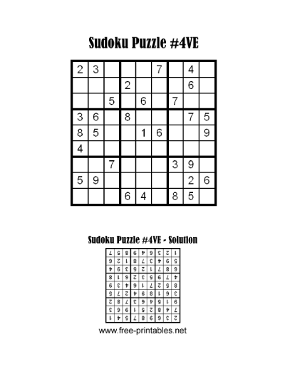Very Easy Sudoku Puzzle Four