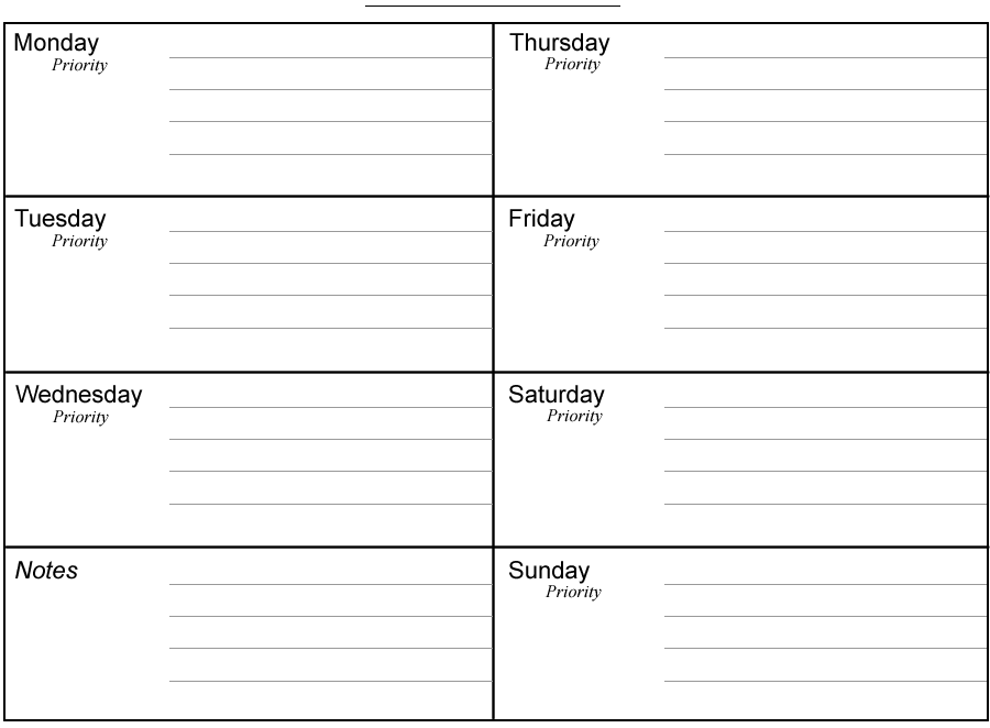 Free Calendar Organizer Template