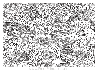 Adult Coloring Page 1 (Landscape)