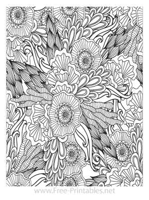 Adult Coloring Page 1 (Portrait)