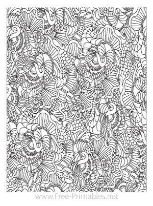 Adult Coloring Page 5 (Portrait)