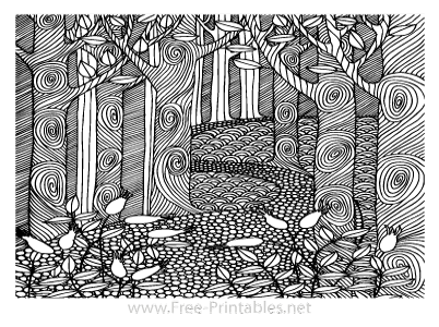 Adult Coloring Page 9 (Landscape)