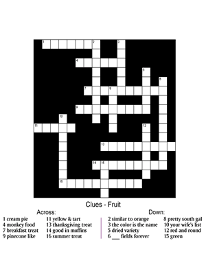 free crosswords print hard