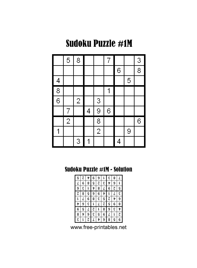 Medium Sudoku Puzzle One