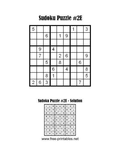 Easy Sudoku Puzzle Two