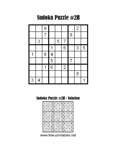 Hard Sudoku Puzzle Two