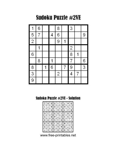 Very Easy Sudoku Puzzle Two