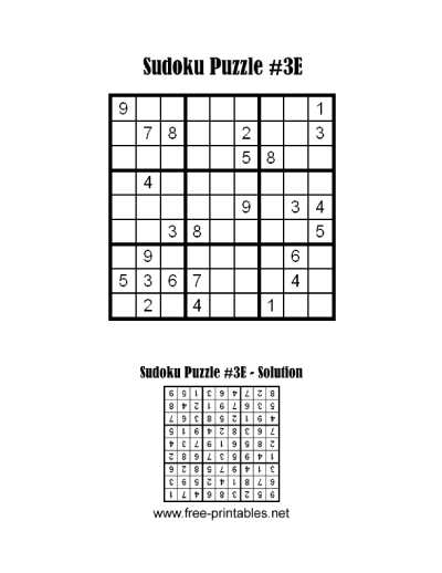 Easy Sudoku Puzzle Three