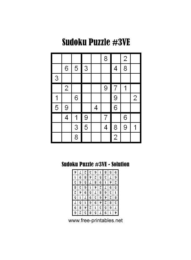 Very Easy Sudoku Puzzle Three