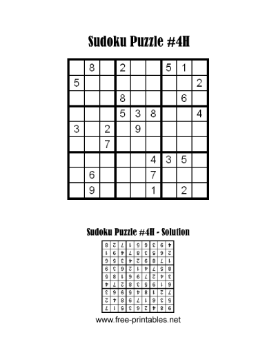 Hard Sudoku Puzzle Four