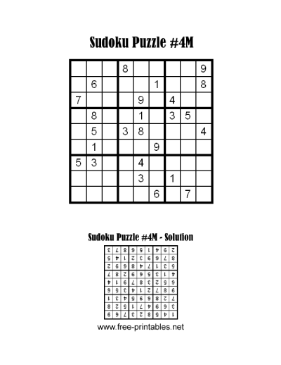 Medium Sudoku Puzzle Four