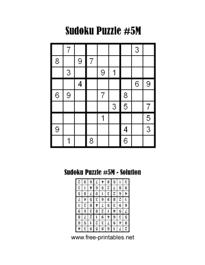 Medium Sudoku Puzzle Five