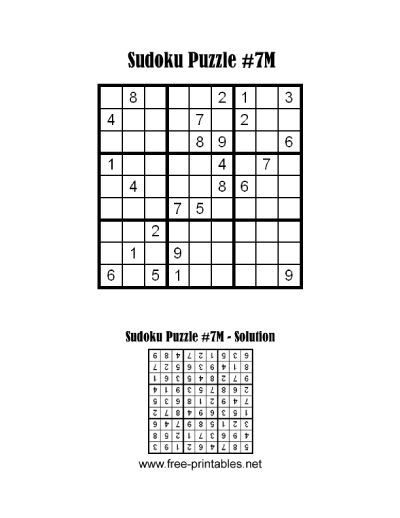 Medium Sudoku Puzzle Seven