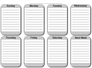 Printable Weekly Planner Gray Number One