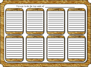 Printable Weekly Planner Wood