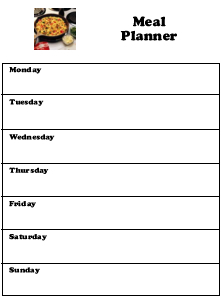 Printable Weekly Meal Planner