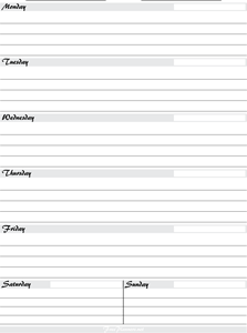 Printable Weekly Planner Number Four