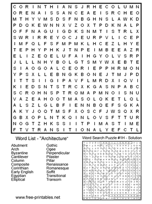 Hard Word Search Puzzles