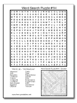 Free Printable Word Search Puzzles